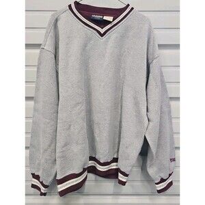 Vintage Discus Athletic 90s Gray Pullover Crewneck Sweatshirt Adult Size XL